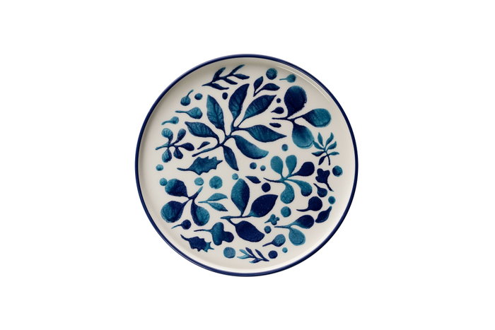 Hermia Juego de Desayuno MCH09211 de 14 piezas en Azul y Blanco